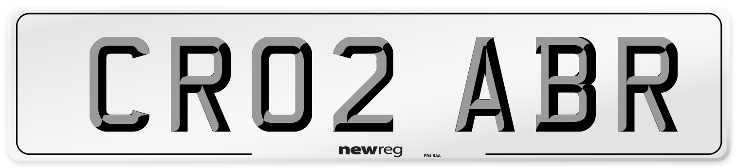 CR02 ABR Number Plate from New Reg